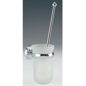 WALL TOILET BRUSH GLASS Nº3 ROYAL CHROME