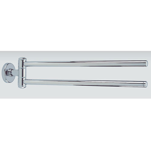 DOUBLE MOVABLE TOWEL BAR 45cm. (18") ROYAL CHROME