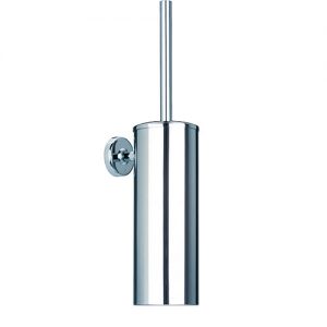 WALL TOILET BRUSH BRASS WITH COVER Nº2 ROYAL CHROME