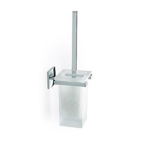 TOILET BRUSH GLASS LUK CHROME