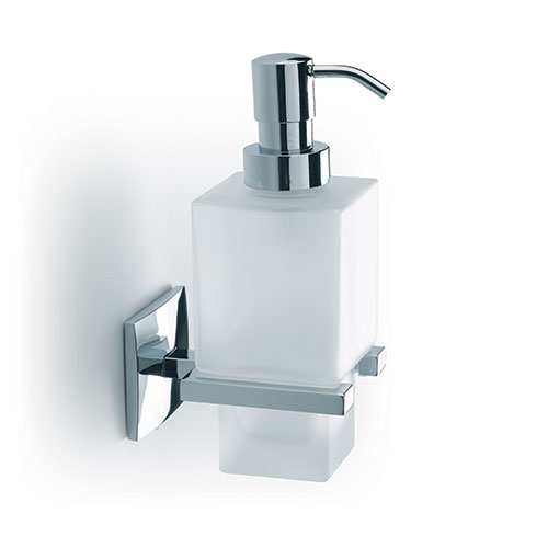 WALL SOAP DISPENSER GLASS LUK CHROME