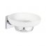 WALL SOAP DISH GLASS MINT CHROME