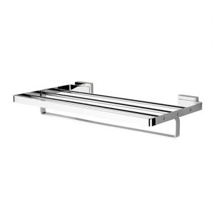 WALL SHELF Nº21 WITH BAR GRAVITY CHROME