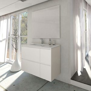 JOB 80, Blanc Matt, 4 Tiroirs