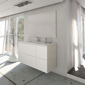 JOB 100, Blanc Matt, 4 Tiroirs