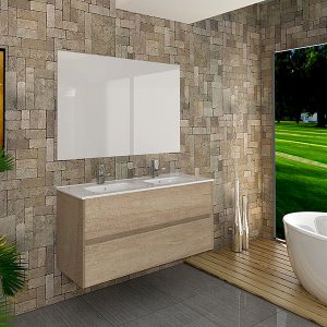 Double 120, Nature, 2 Tiroirs