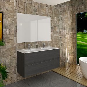 Double 120, Cendre, 2 Tiroirs