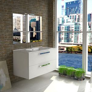 EMI 120 Blanc Matt, 2 Tiroirs