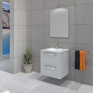 EMI 60 Blanc Matt, 2 Tiroirs