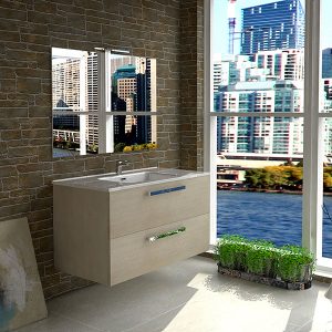 EMI 120 Bois Clair, 2 Tiroirs