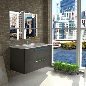 EMI 120 Gris Textil, 2 Tiroirs