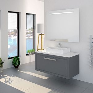 ADAM 100 Gris Matt, 1 Tiroir