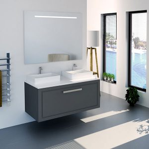 ADAM 120 Gris Matt, 1 Tiroir