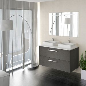 GEMA 120 Gris Textil, 2 Tiroirs