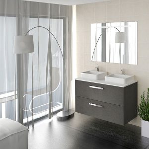 GEMA 100 Gris Textil, 2 Tiroirs