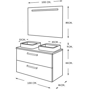 GEMA 100 Fucsia, 2 Tiroirs